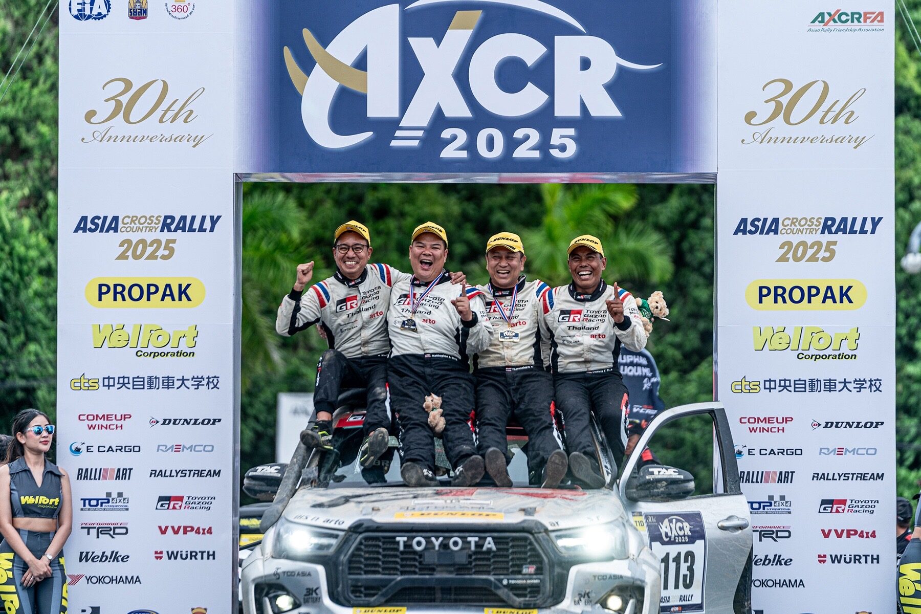 TOYOTA GAZOO Racing Thailand โพเดียม 2 ปีซ้อน คว้าอันดับ 2 AXCR 2025