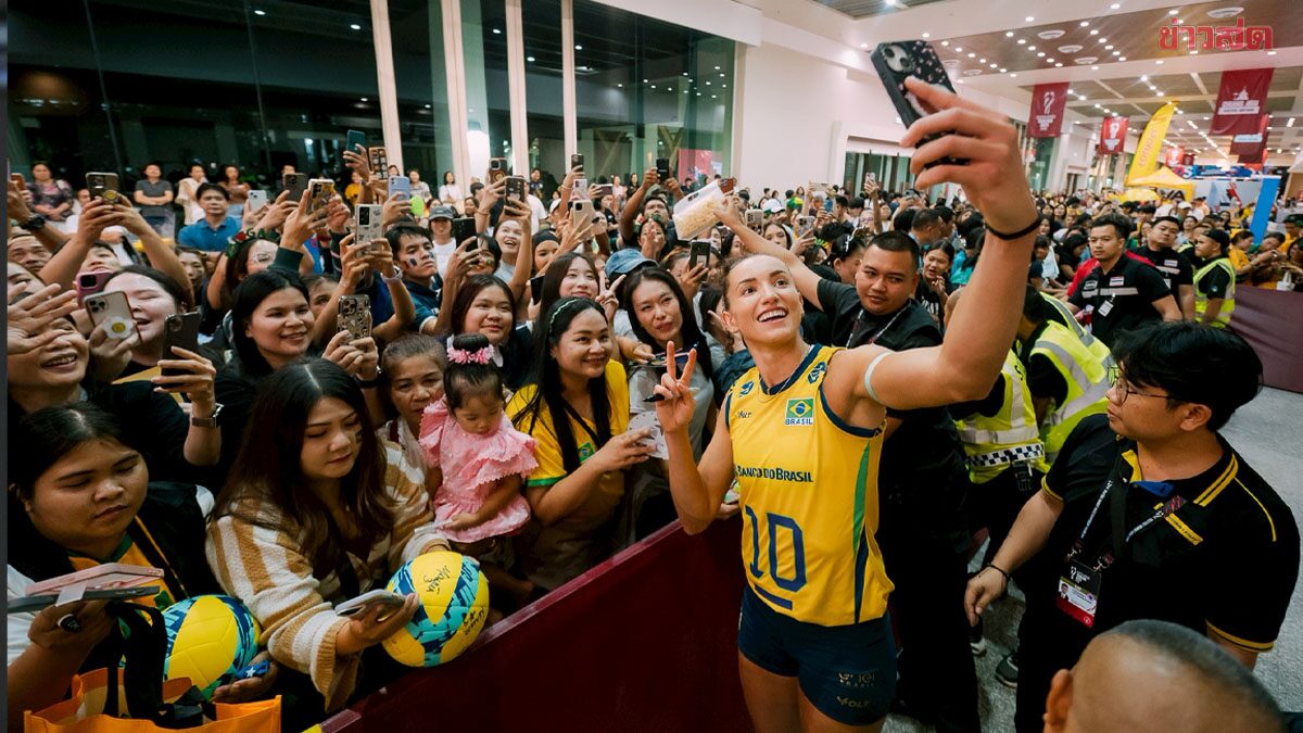 กาบี้ กัปตันทีมชาติบาซิล ปลื้มแฟนวอลเลย์บอลเชียงใหม่ แห่ต้อนรับสุดอบอุ่น