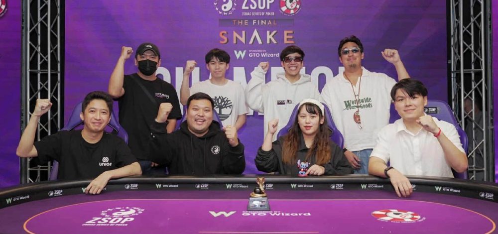 โป๊กเกอร์ไทย กวาด 12 แชมป์ ศึก ZSOP THE FINAL SNAKE ที่ไทเป