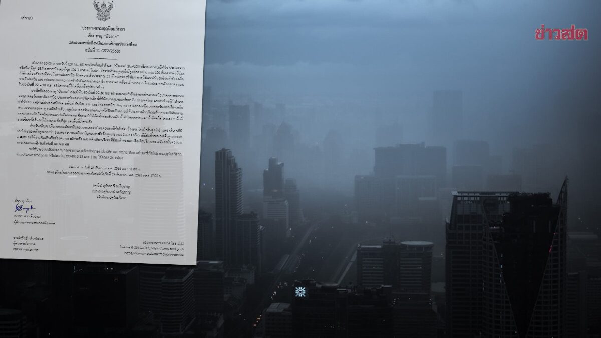 กรมอุตุฯ ประกาศฉบับ 11 เตือน 56 จังหวัด อิทธิพล พายุบัวลอย 29-30 ก.ย. ฝนหนัก