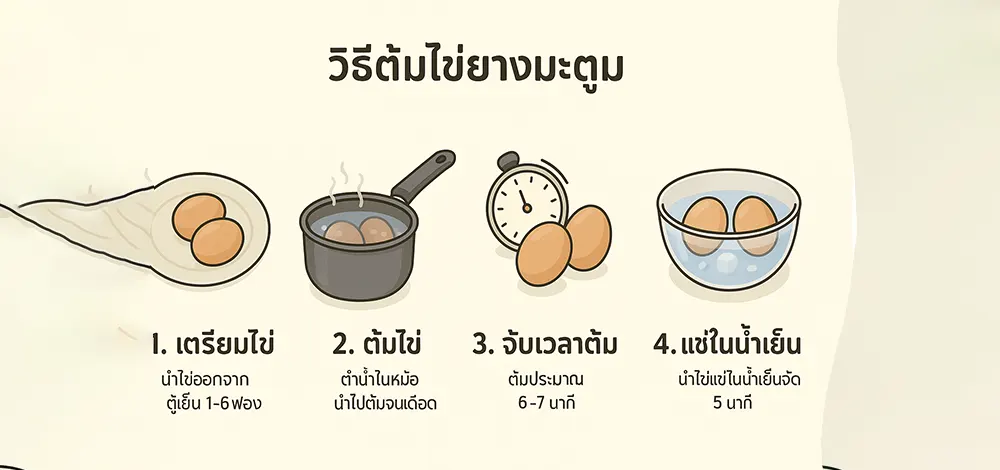 วิธีต้มไข่ยางมะตูม