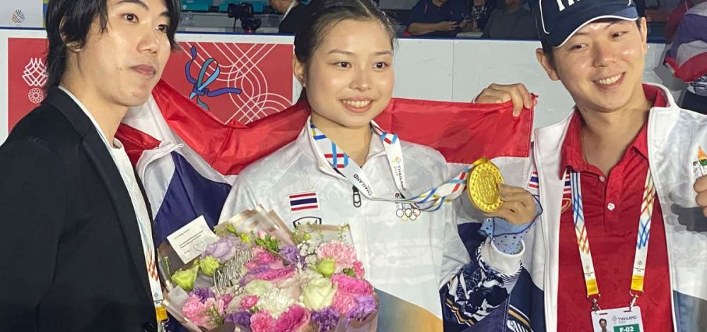 ภัทรธิดา สุดปลื้มคว้าเหรียญทองประวัติศาสตร์ทัพสเก็ตลีลาใน ซีเกมส์