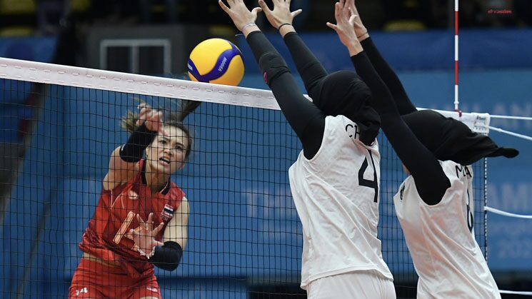 วอลเลย์บอลสาว ใช้เวลา 1 ชั่วโมง 19 นาที ปราบอิเหนา 3 เซ็ตเข้าลุ้นเหรียญทอง
