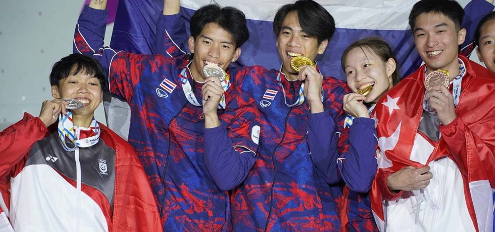 ณัชชา – อัศวิน คว้าเหรียญทองส่งท้ายปีนหน้าผา โบลเดอร์ริ่ง ศึกซีเกมส์