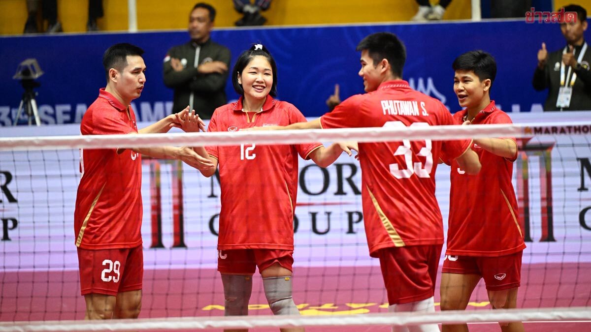 ตะกร้อทีมผสม 4 คน ไทย อัด อินโดฯ คว้าเหรียญทอง ซีเกมส์