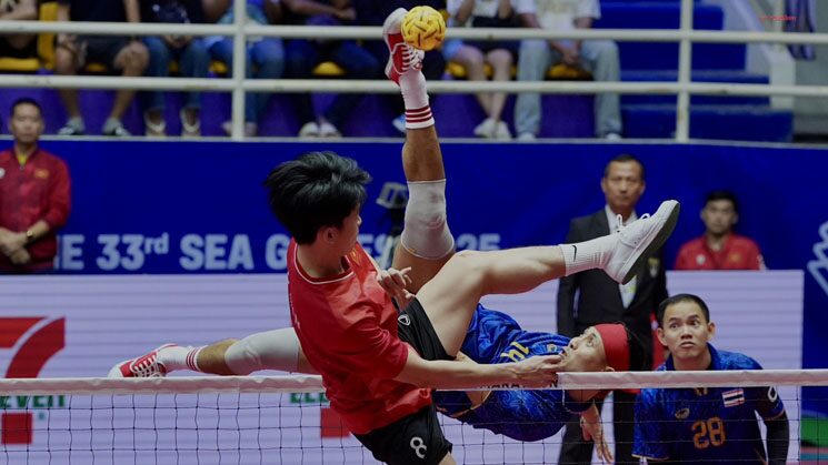 ตะกร้อชาย ทีมเดี่ยวพ่ายเวียดนามชวดเหรียญทองทุกรายการรอบ 20 ปีซีเกมส์