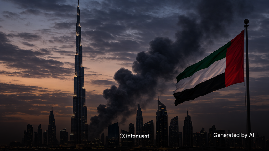 UAE ระทึก! ซากขีปนาวุธร่วงกลางกรุงอาบูดาบี ดับ 2 เจ็บ 3 หลังระบบป้องกันยิงสกัด