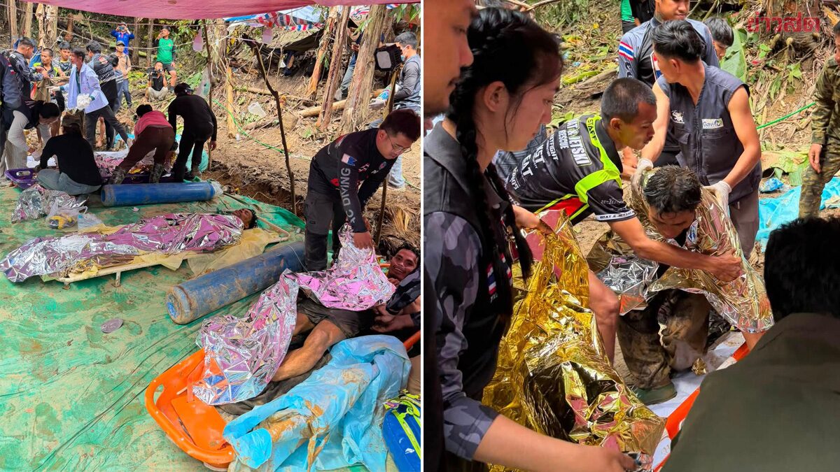 ช่วยออกมาได้แล้ว 4 คนลาวชุดสุดท้าย ติดถ้ำที่เมืองล่องแจ้ง วางแผนค้นหาอีก 2 คนที่เหลือ