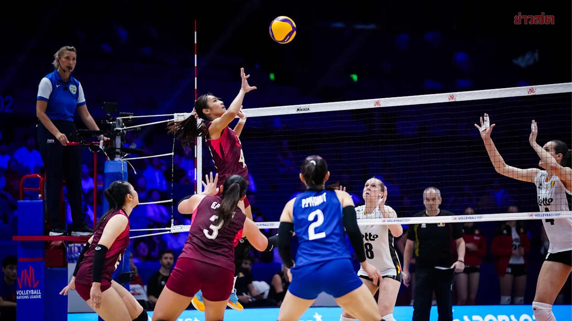 วอลเลย์บอลหญิงไทย ปิดเกมไม่ได้โดน เบลเยี่ยม ฮึดแซง 3 เซ็ตรวด ยังหาชัยไม่เจอ