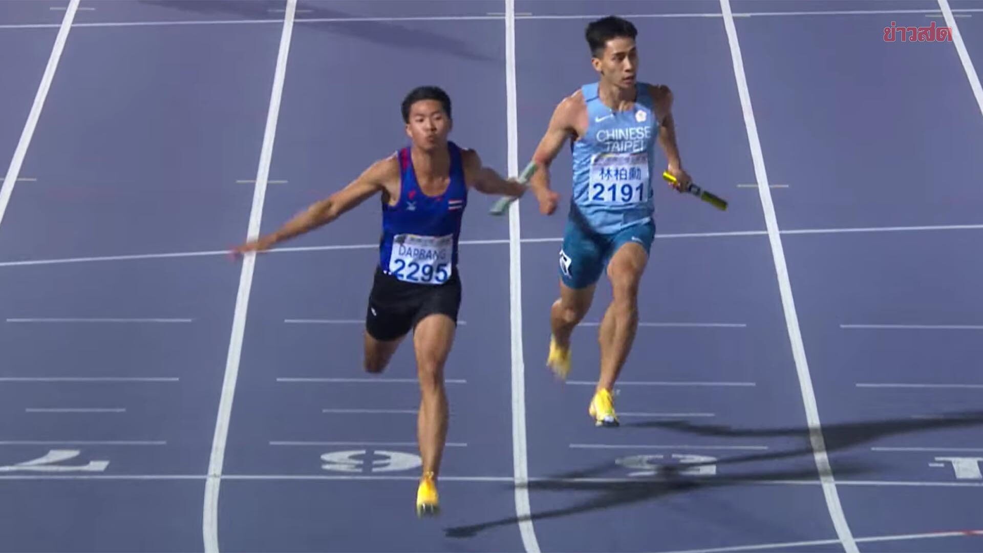 ไต้ฝุ่นไทย ช่วยกันสับเข้าเส้น คว้าเหรียญทอง ศึกกรีฑา Taiwan Athletics Open