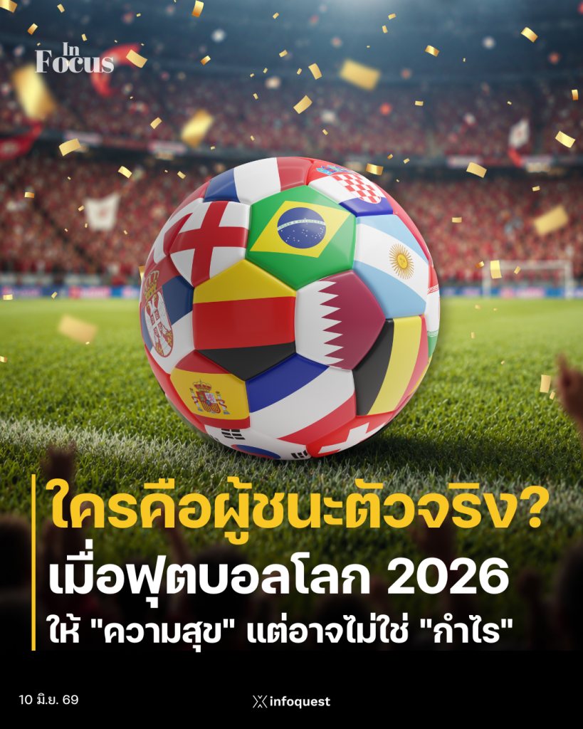 In Focus: ใครคือผู้ชนะตัวจริง? เมื่อฟุตบอลโลก 2026 ให้ 'ความสุข' แต่อาจไม่ใช่ 'กำไร'