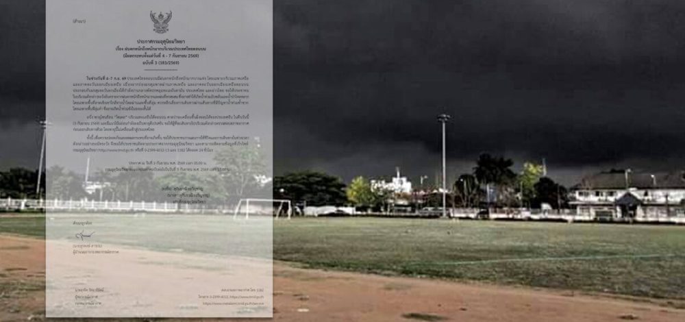 กรมอุตุฯ ประกาศฉบับที่ 3 ฝนตกหนักถึงหนักมาก น้ำท่วมฉับพลัน น้ำป่า