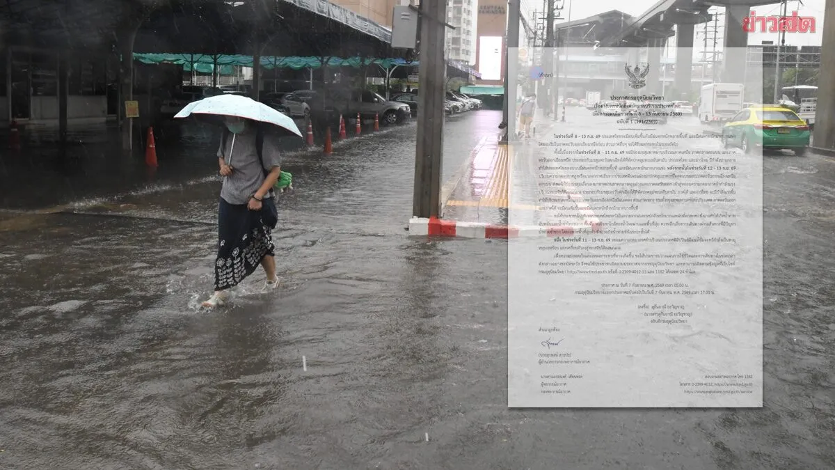 กรมอุตุฯ ประกาศฉบับ1 ฝนตกหนักถึงหนักมาก จังหวัดไหนได้รับผลกระทบ