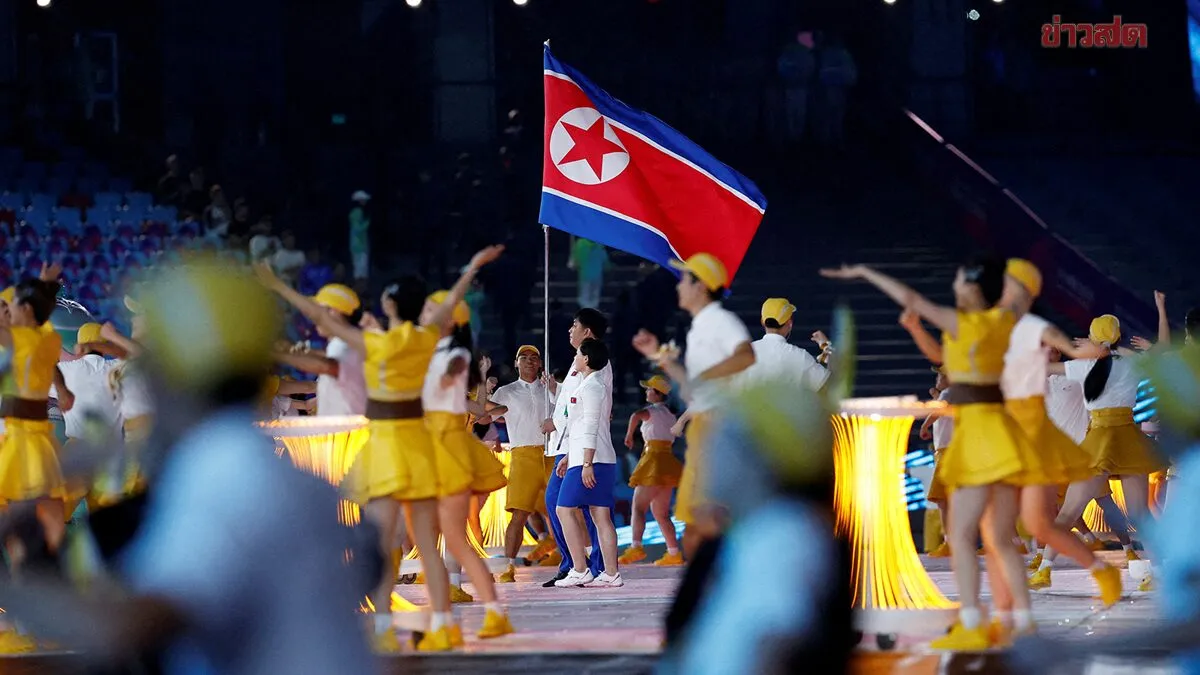 กลุ่ม ชงรยอง เกาหลีเหนือผลัดถิ่น ตั้งกองเชียร์ ปกป้องนักกีฬา ช่วง เอเชียนเกมส์