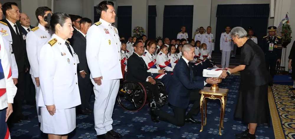 สมเด็จพระกนิษฐาธิราชเจ้า กรมสมเด็จพระเทพฯ พระราชทานพระราโชวาททัพนักกีฬาไทยก่อนแข่งเอเชียนพาราเกมส์