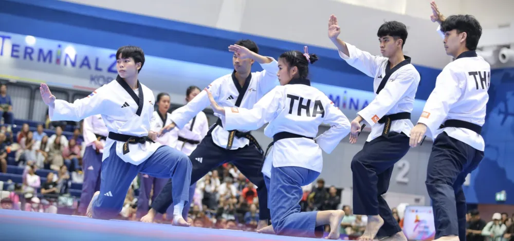 เปิด ธอส.เทควันโด พุมเซ่ โคราช คึกคัก บีเอ็ม แชมป์โลก พิชิต หมูปิ้ง เงิน เอเชียนเกมส์ ผงาดทอง