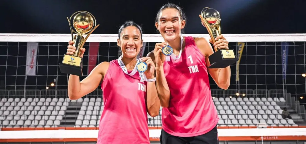 ไบร์ท-เบส ไม่มีแผ่วคว่ำมือหนึ่ง คว้าแชมป์ วอลเลย์ชายหาด โดฮา โอเพ่น