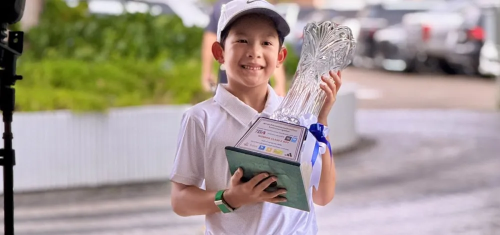 ทีเจย์ ปัณณวิชญ์ สะวิงดาวรุ่ง ฟอร์มแรง คว้าแชมป์ กอล์ฟ สิงห์-กรุงไทย จูเนียร์ฯ อีก