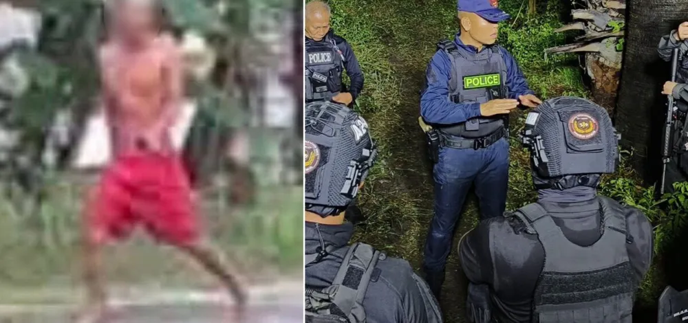 ปิดล้อมล่าระทึก คนร้าย พกปืนถอดเสื้อใส่กางเกงแดง ยิงใส่ตร.เปิดทางหนี