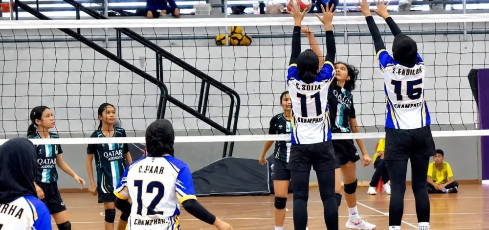 ตบสาว รร.คัมภีร์วิทยา แชมป์ยะลา ประเดิมคว้าชัยโซนใต้ 2 ศึกลูกยาง PMYC U15